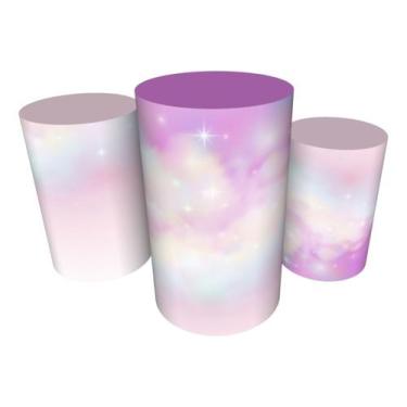 Imagem de Trio Capas De Cilindro C/ Elástico Brilha Brilha Estrelinha - Fadrix