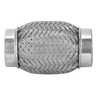 Imagem de Tubo Flexível de Escape de Aço Inoxidável de 1,5 pol. X 4 pol., Trançado Duplo, Resistente à Corrosão, Redutor de Ruído, Fácil Instalação