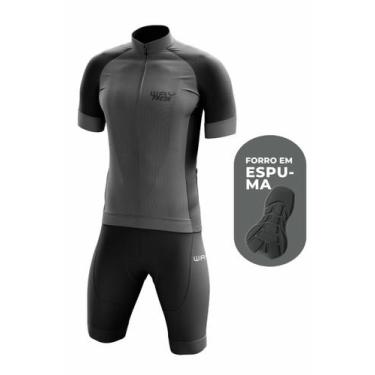 Imagem de Conjunto de Ciclismo Masculino- Camisa Way Fresh Cinza e Bermuda Espum