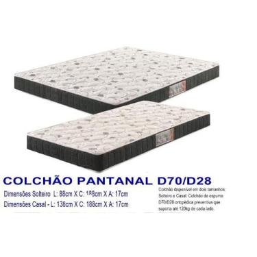 Imagem de Colchão Casal Pantanal D70/D28 Firme Anjos Colchões Resistente Suporta