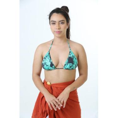 Imagem de Cortininha Estampado Costela Adão Verde c/ Preto - Mariazinha da Praia