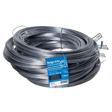 Imagem de Kit 10KG Arame Galvanizado Zincado Macio Belgo Kilo 1,65mm Bwg 16