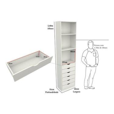 Imagem de Armário Colmeia Mirela M20 Gaveta Lojas Expositor Roupas Mdp - VETORIA