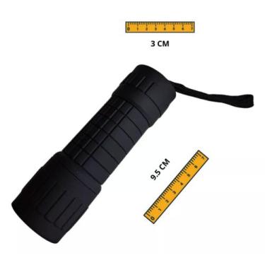Imagem de Kit 10 Mini Lanterna de Emergência 9 LED a Pilha Corpo Emborrachado - 