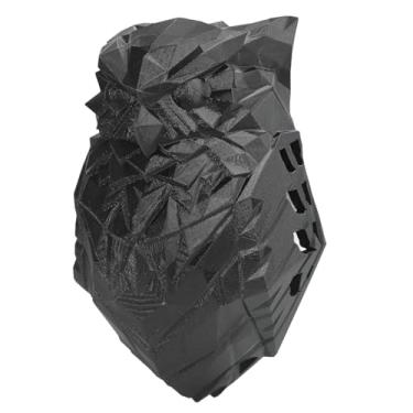 Imagem de Lâmpada de Parede LED Animal 3D, Lâmpada de Renderização de Atmosfera de Luz de Parede de Coruja, Operada por Bateria, Decoração de Parede de Arte para Pendurar Em Casa (BLACK)