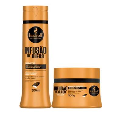 Imagem de Kit Haskell Infusão de óleos Shampoo 300ML + 1 Mascara 300ML