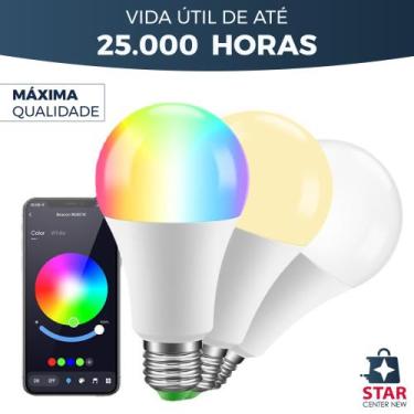 Imagem de Lampada Inteligente Bivolt Iluminação Rgb Wifi Led Smart Google Alexa 