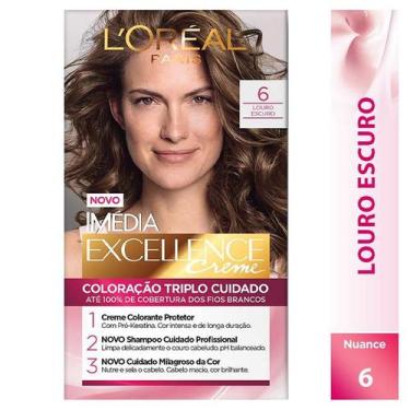 Imagem de Coloração Imédia Excellence L'oreal Creme 6 Louro Escuro - Imedia