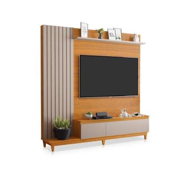 Imagem de Home Milão Ripado até 65 Polegadas Freijó Maní - Mais de Casa