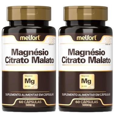 Imagem de Kit X 2 Citrato malato De Magnésio 500mg 180 Cápsulas - Melfort