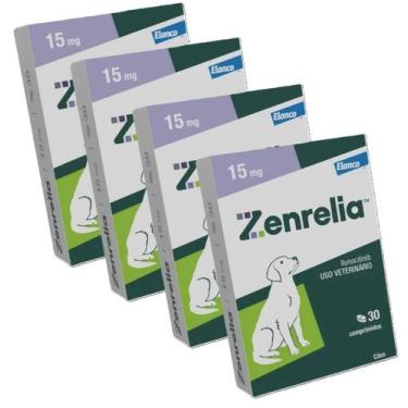 Imagem de Combo 4 Zenrelia 15mg Dermatológico Elanco para Cães - 30 Comprimidos