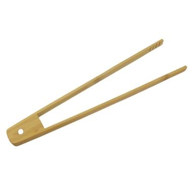 Imagem de 1 pinça para torradeira de bambu, pinça de madeira de bambu de 29 cm de comprimento para torradeira, utensílios de cozinha, pão, waffle, torrada para cozinhar bacon, muffin, salada, picles, frutas,