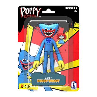 Imagem de Poppy Playtime Scary Huggy Wuggy Action Figure (5'' Posable Figure, Series 1) [Officially Licensed], Blue