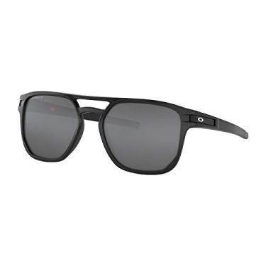 Imagem de Oakley Óculos de sol Latch Beta preto fosco com lentes polarizadas Prizm Black + adesivo, Preto fosco, One Size