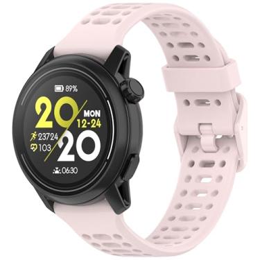 Imagem de hengkang Pulseiras de relógio de 22 mm adequadas para COROS PACE 3, mulheres e homens, pulseiras de substituição de silicone de liberação rápida para smartwatch COROS APEX 46 mm/COROS APEX PRO (rosa)