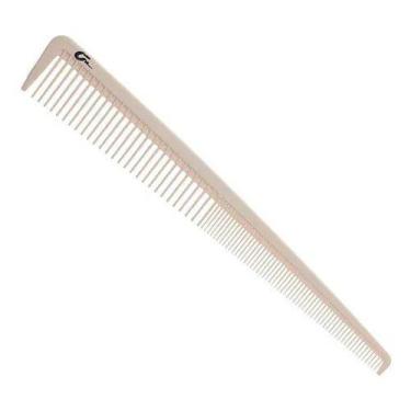 Imagem de Pente de Carbono Para Barbeiros Profissional Umi Bege Preto Bege fino 