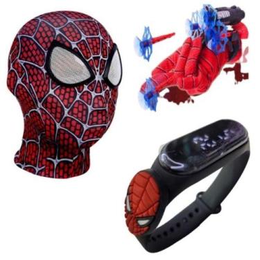 Imagem de Máscara,luva lança-dardos e relógio infantil Homem-Aranha_ET - SMACTUD