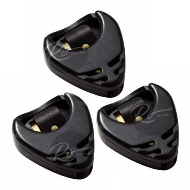Imagem de Kit 3 porta palheta spring violão guitarra baixo preto