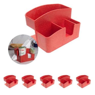 Imagem de 5un Porta Guardanapo Sachê Divisórias Restaurante Vermelho - EVO