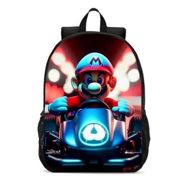 Imagem de Mochila Escolar Infanto Juvenil Jogos Mario Kart Novidades 0408 - Geek