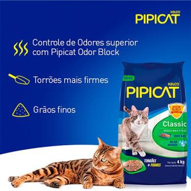 Imagem de Pipicat Areia Sanitária Classic 12kg - Pipicat (Kelco)