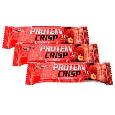 Imagem de Kit 3 Barra de Proteína Protein Crisp Bar Sabor Trufa de Avelã 45g - I
