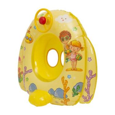 Imagem de Boia Infantil De Piscina Modelo Carro Amarelo 66X70cm - Dutetoys