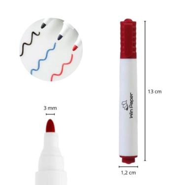 Imagem de Marcador Vermelho De Quadro Branco Escolar Aulas Ponta Resistente - Ma