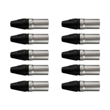 Imagem de Kit Conector Xlr Macho Wc 1013 (10un) Wireconex F108