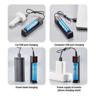 Imagem de Carregador De Pilhas 3.7v 18650 16340 14500 26650 - BEESCLOVER