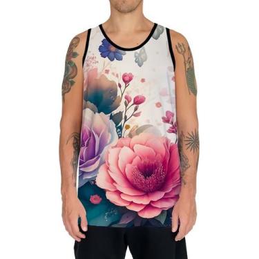 Imagem de Camiseta Regata Estampa Art Floral Flor Natureza Florida 6 - Enjoy Sho