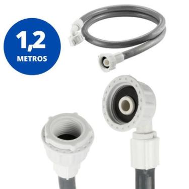 Imagem de Mangueira Entrada Água Máquina Lavar Universal 1,2M Metros - Ledmang