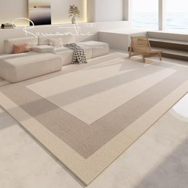 Imagem de Tapete geométrico creme, tapetes para sala de estar de grande área, tapetes de fácil manutenção para quarto, linhas artísticas, tapetes retangulares, YHT075, F, 300x400CM