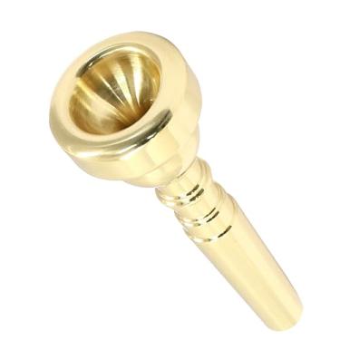 Imagem de Piutouyar Bocal de trompete 7C, bocal de trompete de latão de substituição, acessórios de instrumento trompete banhado a ouro para iniciantes e profissionais