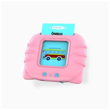 Imagem de Cartões Educativos para Crianças - Tradutor de Palavras em Português - Brinquedo Educacional e Interativo Rosa