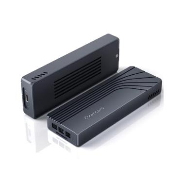Imagem de Qzarcarc Gabinete Ssd M.2 de 40 Gbps, Gabinete Thunderbolt Nvme com Ventoinha de Resfriamento, Gabinete para Disco Rígido Externo Ssd, Gabinete M.2 com Suporte para Tamanho de Chave M 2280/8 Tb Compat