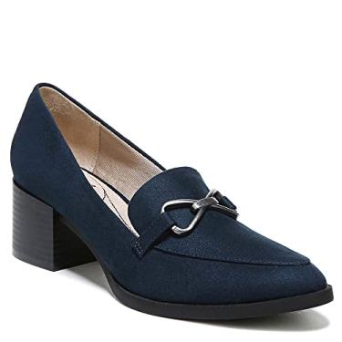 Imagem de LifeStride Mocassim feminino Devyn 2 Block Heel, Tecido azul marinho Lux, 38