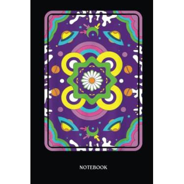 Imagem de Alien Notebook: Psychedelic - Spaceships - Aliens - Indie Aesthetic - Hippie | Alien Journal, Lined Journal Ufo, Ufo Journal, Lined Journal Alien, Size 6 X 9", 120 Pages.