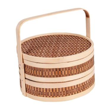 Imagem de EHJRE Cesta de bambu para armazenamento, cesta de pastelaria, cesta de embalagem para doces, tortas, frutas