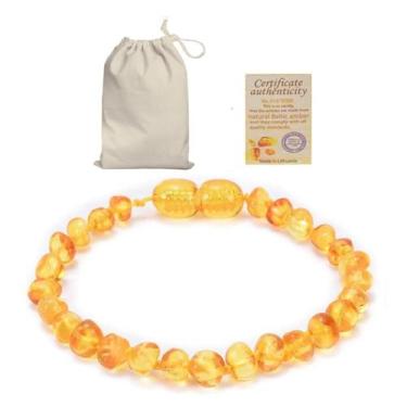 Imagem de Pulseira De Âmbar Báltico 19Cm Mel Claro Adulto Original