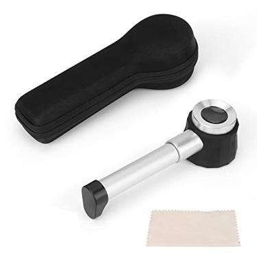 Imagem de ACETOP Lupa de lupa 45x portátil com luz led joalheiros lente de aumento com escala de medida e estojo de armazenamento portátil para trabalho próximo, joias de moedas, verificação de leitur