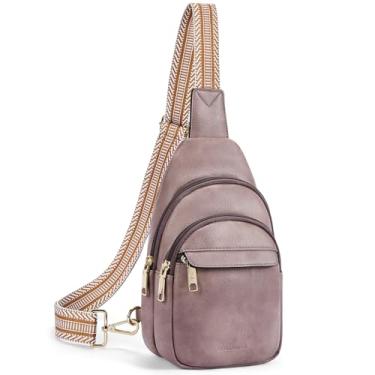 Imagem de BOSTANTEN Bolsa tiracolo de couro pequena para mulheres, pochete para viagens, 5 - roxo, 3.15 inches x 6.69 inches x 10.24 inches, Casual
