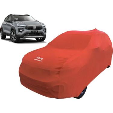 Imagem de Capa Automotiva Fiat Pulse Tecido Helanca Cor Preta - Mz, Vermelha