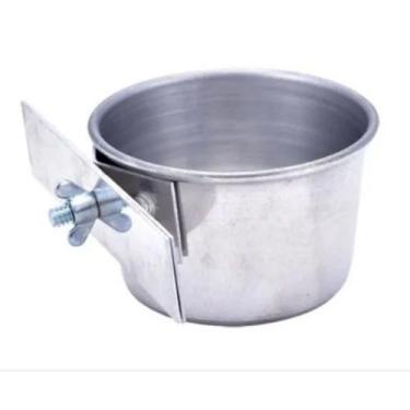 Imagem de Caneca aluminio p/ passaro c/6 com aba p - Ideal Pet