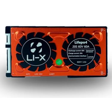 Imagem de Bms Smart Liex 20s 60v 60a A Prova D´agua Lifepo4 3.2v