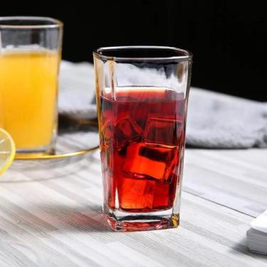 Imagem de Kit com 6 Copos Luxo 320ml Texas Vidro Transparente Grosso - PRATICASA