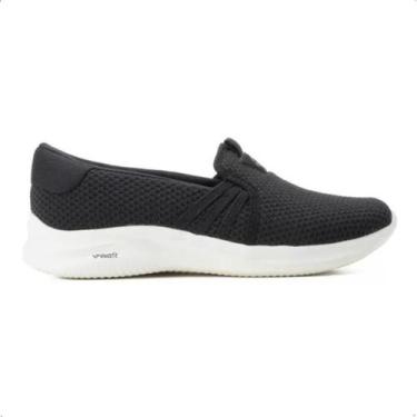 Imagem de Tênis Kolosh Esportivo Slip On Feminino, Preto, Branco, 35