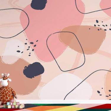 Imagem de Papel de Parede Formas Abstratas em Tons Pasteis - AloPapers, 4,00m de
