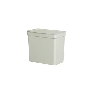 Imagem de Lixeira Pia Cozinha Banheiro 3,5L Cesto Lixo com Tampa Creme Bancada L