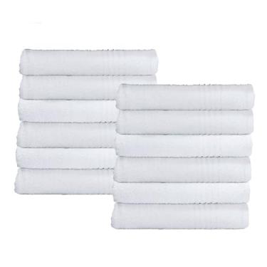 Imagem de Camesa by Gato Panda Prime Kit Toalha Confort, Algodão, 380g/m², Toalha de Banho 130x70cm, Rosto e Piso70x45cm, Branco, Linha Profissional para Hotel Poudada Hospedaria Clinica (Banho, 12)